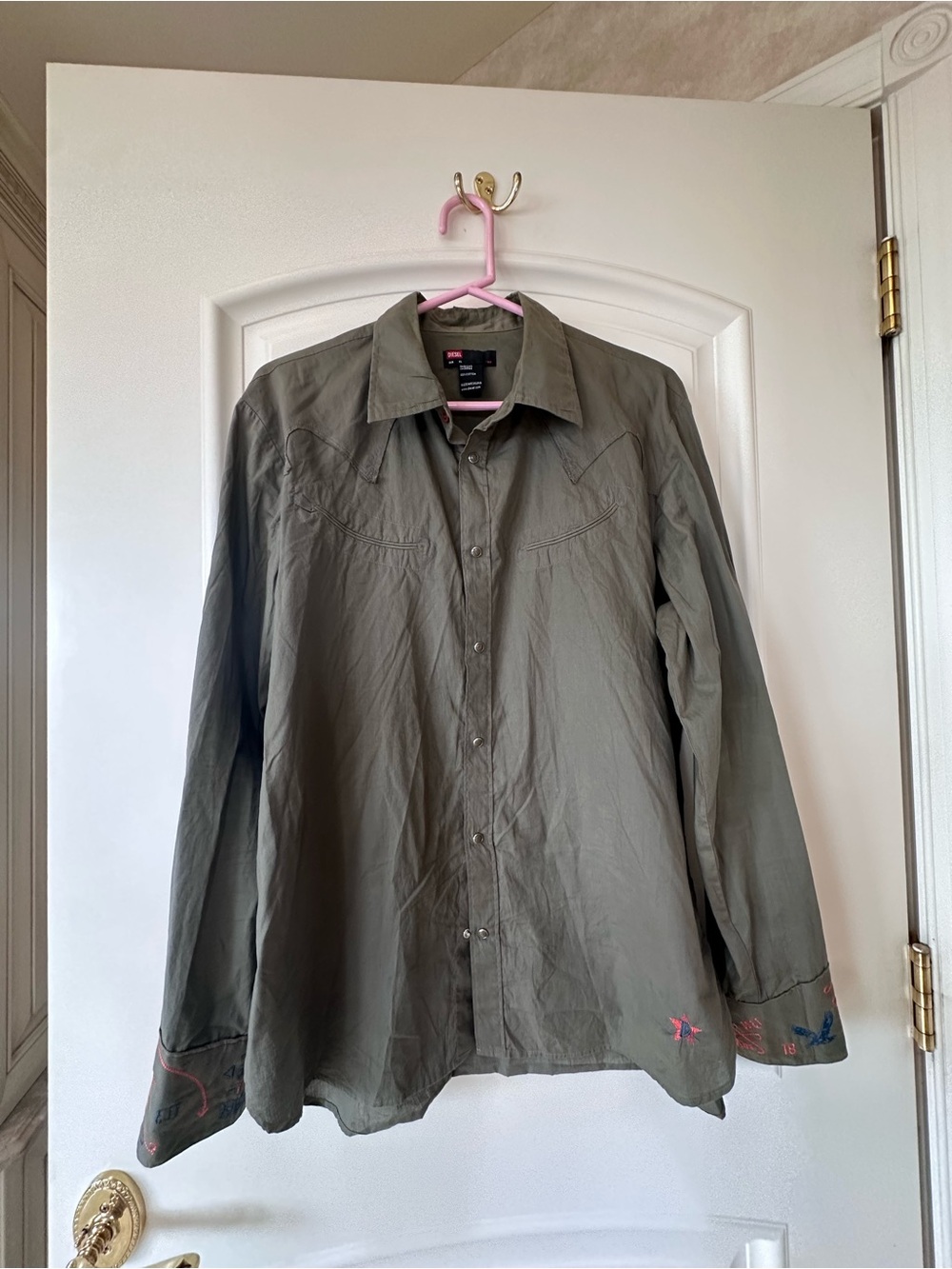 Diesel Olive Green Lightweight Men's Shirt Jacket